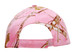 A pink camouflage cap featuring a floral pattern and an adjustable strap at the back. It includes a logo. A pink camouflage cap featuring a floral pattern and an adjustable strap at the back. It includes a logo.