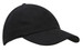 A black water-resistant cap with a curved brim and a logo on the front.