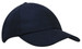 A navy blue cap featuring a curved brim and a logo on the side. The cap is made of water-resistant polynosic material.