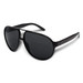 Aviator sunglasses with a sleek black frame and dark lenses. Aviator sunglasses with a sleek black frame and dark lenses.