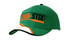A green cap with sandwich trim and fabric inserts, featuring embroidery on the crown and peak, and a logo. A green cap with sandwich trim and fabric inserts, featuring embroidery on the crown and peak, and a logo.