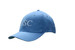 A brushed heavy cotton cap in light blue featuring a logo on the front.
