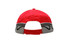 A red cotton cap featuring grey accents and a design on the peak and rear, with a logo on the side. A red cotton cap featuring grey accents and a design on the peak and rear, with a logo on the side.
