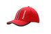 Red cap with black peak trim and stripe, featuring logo on the side, made from brushed heavy cotton. Red cap with black peak trim and stripe, featuring logo on the side, made from brushed heavy cotton.