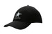 A black fitted cap with a structured mesh design and a logo on the front. A black fitted cap with a structured mesh design and a logo on the front.