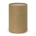 A cylindrical, kraft cardboard container with a removable lid, featuring a simple, natural finish. A cylindrical, kraft cardboard container with a removable lid, featuring a simple, natural finish.