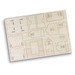 A wooden model kit featuring laser-cut pieces in natural wood, ready for assembly into house shapes.