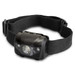 A black headlamp torch with adjustable strap, featuring two bright light bulbs. Includes a branding logo. A black headlamp torch with adjustable strap, featuring two bright light bulbs. Includes a branding logo.