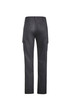A pair of men's lightweight drill cargo pants in black, featuring side cargo pockets and a fitted design.