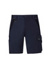 Men's navy work shorts with multiple pockets and a logo, featuring a classic fit and durable fabric. Men's navy work shorts with multiple pockets and a logo, featuring a classic fit and durable fabric.