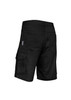 Black men's rugged cooling vented shorts with cargo pockets and a logo on the side. Suitable for casual wear.