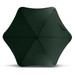 A green BLUNT Sport Umbrella with a hexagonal shape, featuring a central button and a handle. It has a logo on the surface.