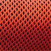A close-up of a textured mesh fabric in vibrant orange, showcasing a diamond lattice pattern against a black background.