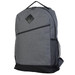 A grey backpack with a diamond-shaped logo, featuring a mesh side pocket and a sleek design. A grey backpack with a diamond-shaped logo, featuring a mesh side pocket and a sleek design.