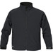 A black men's Cirrus Bonded Jacket featuring a high collar and zippered pockets, with a logo on the front. A black men's Cirrus Bonded Jacket featuring a high collar and zippered pockets, with a logo on the front.