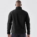 A black men's ultra-light shell jacket featuring a high collar and raglan sleeves, accompanied by a logo on the back.
