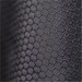 A close-up of a textured black fabric featuring a hexagonal pattern. The fabric appears durable and supportive. A close-up of a textured black fabric featuring a hexagonal pattern. The fabric appears durable and supportive.