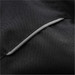 A close-up view of a black fabric featuring a sleek grey trim, highlighting a pocket design. A close-up view of a black fabric featuring a sleek grey trim, highlighting a pocket design.