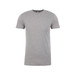 A grey Men's CVC Crew t-shirt with a classic crew neck and short sleeves. It features a logo.