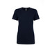 A women's navy boyfriend tee with short sleeves and a classic crew neck design. It features a subtle brand logo.