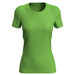 A women's active sports t-shirt in vibrant green, featuring a fitted design and short sleeves. A women's active sports t-shirt in vibrant green, featuring a fitted design and short sleeves.