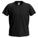 A black Junior Classic T shirt with short sleeves and a crew neck, featuring a logo on the label.