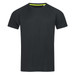A dark green men's active t-shirt with a round neckline and contrasting trim. It features a logo on the chest area. A dark green men's active t-shirt with a round neckline and contrasting trim. It features a logo on the chest area.