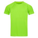 A vibrant lime green men's active T-shirt with a raglan design and short sleeves, featuring a logo. A vibrant lime green men's active T-shirt with a raglan design and short sleeves, featuring a logo.
