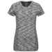 A seamless women's active t-shirt in black and grey with a raglan design and fitted style. Features a logo. A seamless women's active t-shirt in black and grey with a raglan design and fitted style. Features a logo.