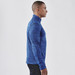 A men's base thermal 1/4 zip jumper in vibrant blue, featuring a fitted design and a high collar.