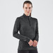 A women's black thermal 1/4 zip jumper featuring a textured design and a branded logo.