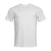 A plain white men's crew neck t-shirt with short sleeves, featuring a logo on one side. A plain white men's crew neck t-shirt with short sleeves, featuring a logo on one side.