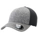 A black and grey trucker cap with a mesh panel and a logo on the side. A black and grey trucker cap with a mesh panel and a logo on the side.