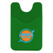 A green Smart Wallet with a pocket for cards and a logo on the front. A green Smart Wallet with a pocket for cards and a logo on the front.