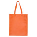 An orange large shopping tote bag with a gusset, featuring two handles and a plain design. An orange large shopping tote bag with a gusset, featuring two handles and a plain design.