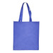 A large blue shopping tote bag with a gusset and long handles, featuring a logo on the front. A large blue shopping tote bag with a gusset and long handles, featuring a logo on the front.