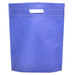 A blue non-woven gift bag with a handle and a smooth surface. It features a simple, solid design. A blue non-woven gift bag with a handle and a smooth surface. It features a simple, solid design.