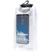 A clear 2.5L dry bag with a black clip, featuring a smartphone visible inside.