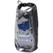 A 2.5L dry bag in transparent black material with a secure closure, featuring a logo and a smartphone inside.