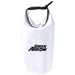 A 2.5L dry bag in white, featuring a black logo and a closure clip at the top.
