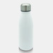 A drink bottle in white with a stainless steel cap and a branded logo. Ideal for hydration on the go. A drink bottle in white with a stainless steel cap and a branded logo. Ideal for hydration on the go.