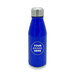 A drink bottle in vibrant blue with a stainless steel cap and a circular area for branding. A drink bottle in vibrant blue with a stainless steel cap and a circular area for branding.