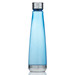 A drink bottle made from Tritan material, featuring a sleek, blue design and a metallic lid. A drink bottle made from Tritan material, featuring a sleek, blue design and a metallic lid.