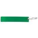 A drink bottle opener in a vibrant green colour with a silver keyring attachment. It features a simple design.