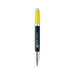 A black pen with a yellow top, featuring a chrome accent and a logo. Suitable for writing. A black pen with a yellow top, featuring a chrome accent and a logo. Suitable for writing.