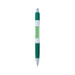 A green and white promotional pen with a branding logo on the barrel. A green and white promotional pen with a branding logo on the barrel.
