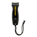 A black magnetic flashlight with a textured grip and a wrist strap, featuring a logo on its side. A black magnetic flashlight with a textured grip and a wrist strap, featuring a logo on its side.