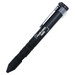 A black stylus pen featuring a retractable tip and a clip, with space for a logo. A black stylus pen featuring a retractable tip and a clip, with space for a logo.