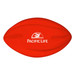A red 200mm Spyro football with a smooth surface and a branding logo on one side.
