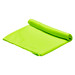 A bright green cooling towel, neatly rolled at one end, designed for leisure and outdoor activities. A bright green cooling towel, neatly rolled at one end, designed for leisure and outdoor activities.